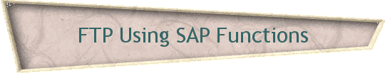 FTP Using SAP Functions