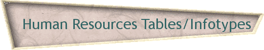 Human Resources Tables/Infotypes